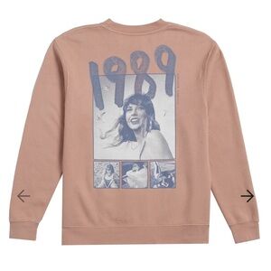 Taylor Swift 1989 Taylor’s Version Pink Crewneck Pullover Sweater Merch | XS